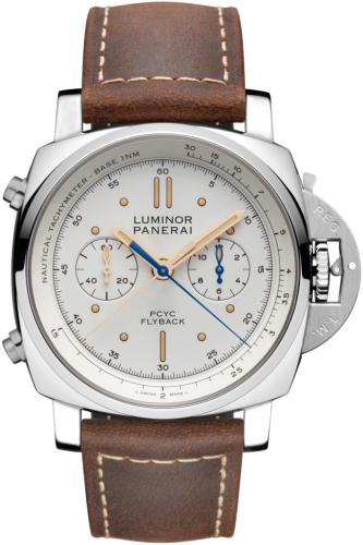Luminor 1950 44 PCYC Chrono Flyback Automatic Stainless Steel / White