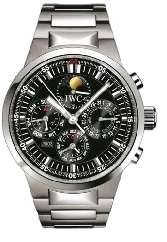 GST Perpetual Calendar Stainless Steel / Black / French