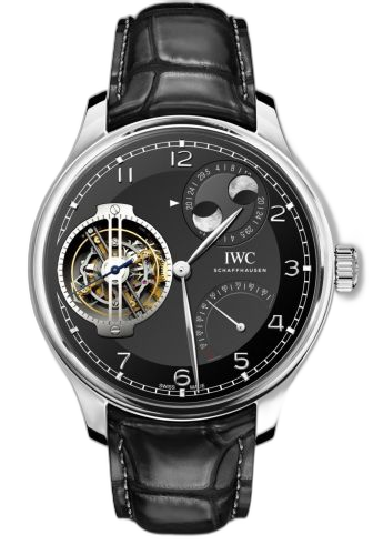 Portugieser Constant-Force Tourbillon Double Moon Platinum / Black
