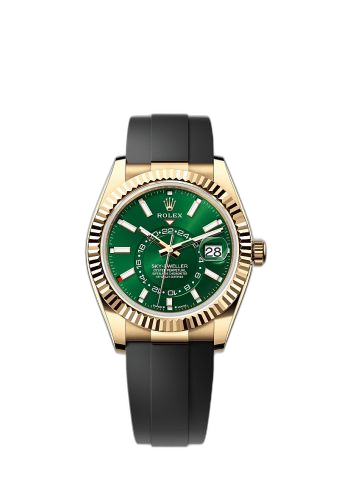 Sky-Dweller Yellow Gold / Green / OysterFlex