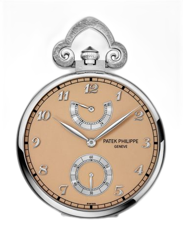 Pocket Watch Lepine Power Reserve White Gold / Japanese Cherry
