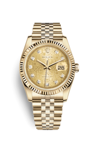 Datejust 36 Yellow Gold Fluted / Jubilee / Champagne Computer