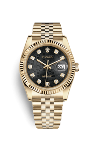 Datejust 36 Yellow Gold Fluted / Jubilee / Black Computer