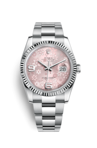 Datejust 36 Stainless Steel Fluted / Oyster / Pink Floral