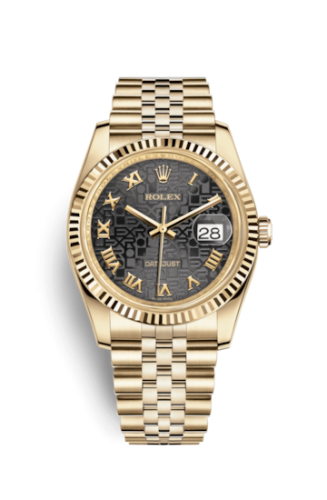 Datejust 36 Yellow Gold Fluted / Jubilee / Black Computer Roman