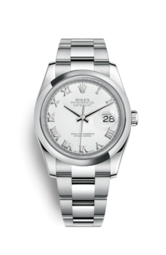 Datejust 36 Stainless Steel Domed / Oyster / White Roman