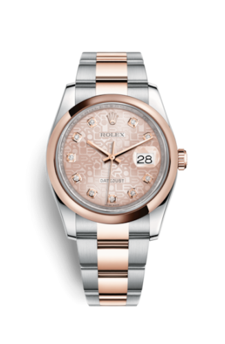 Datejust 36 Rolesor Everose Domed / Oyster / Pink Computer Diamonds