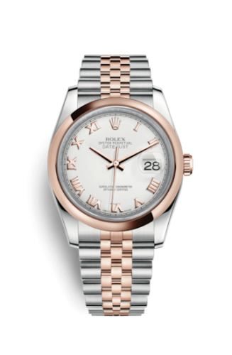 Datejust 36 Rolesor Everose Domed / Jubilee / White Roman