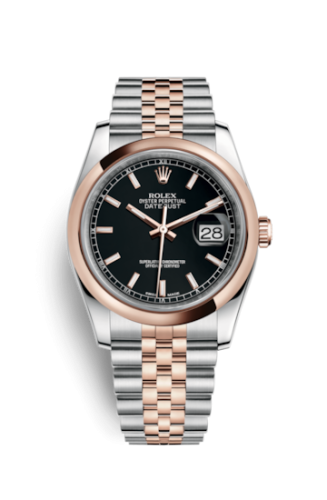 Datejust 36 Rolesor Everose Domed / Jubilee / Black