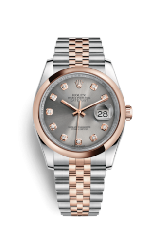 Datejust 36 Rolesor Everose Domed / Jubilee / Steel Diamond