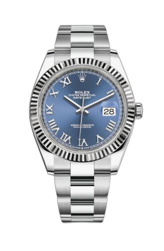 Datejust 41 Stainless Steel Fluted / Blue - Roman / Oyster