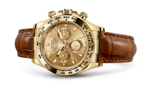 Cosmograph Daytona Yellow Gold / Champagne / Strap