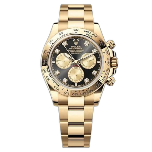 Cosmograph Daytona Yellow Gold / Black - Champagne - Diamond / Oyster