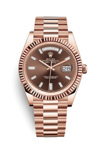 Day-Date 40 Everose / Chocolate - Baguette