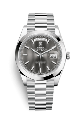 Day-Date 40 Platinum / Grey Tuxedo