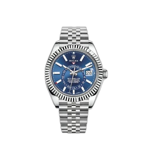 Sky-Dweller Stainless Steel / White Gold / Blue / Jubilee