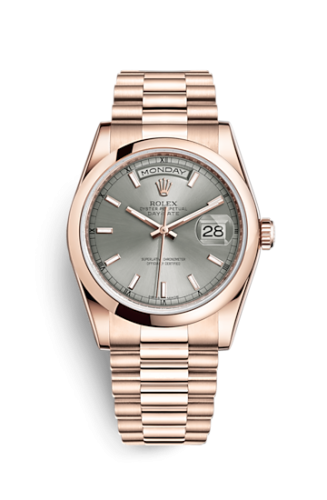 Day-Date 36 Everose Domed / President / Rhodium
