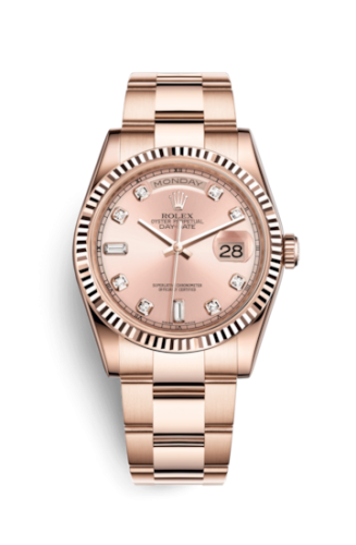 Day-Date 36 Everose Fluted / Oyster / Pink Diamonds
