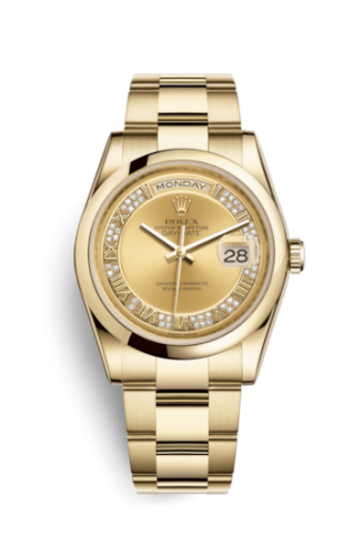 Day-Date 36 Yellow Gold Domed / Oyster / Champagne Roman