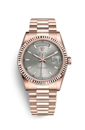 Day-Date 36 Everose Fluted / President / Rhodium