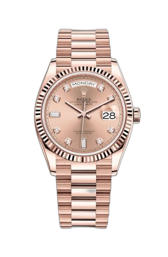 Day-Date 36 Everose Gold / Fluted / Rose-Diamond / President