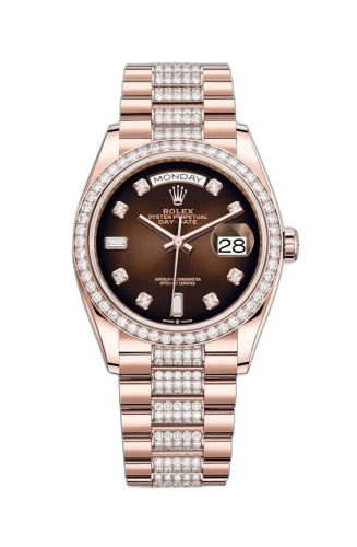 Day-Date 36 Everose Gold / Diamond / Brown Ombré-Diamond / President-Diamond