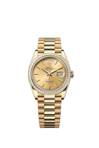 Day-Date 36 Yellow Gold - Baguette / Champagne / President