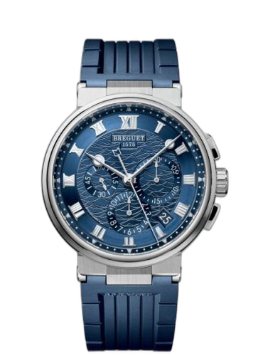 Marine Chronograph 5527 White Gold / Blue / Rubber