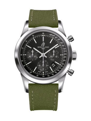 Transocean Chronograph Stainless Steel / Black / Military / Pin