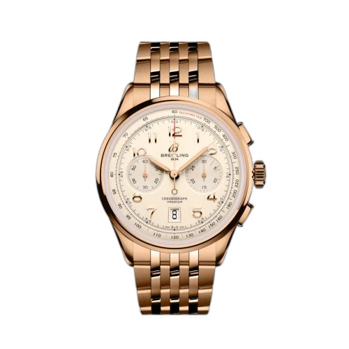 Premier B01 Chronograph 42 Red Gold / Cream / Bracelet