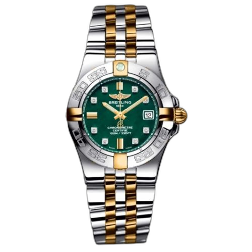 Galactic 30 Two Tone Green / Diamond / Two Tone Bracelet