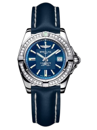 Galactic 32 Stainless Steel / Diamond / Metallica Blue / Calf