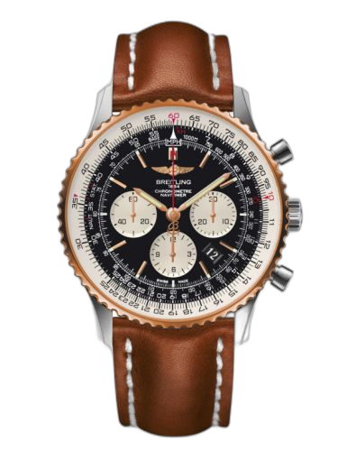 Navitimer 01 46 Stainless Steel / Red Gold / Black / Calf
