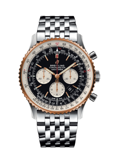 Navitimer 1 B01 Chronograph 46 Stainless Steel / Red Gold / Black / Bracelet