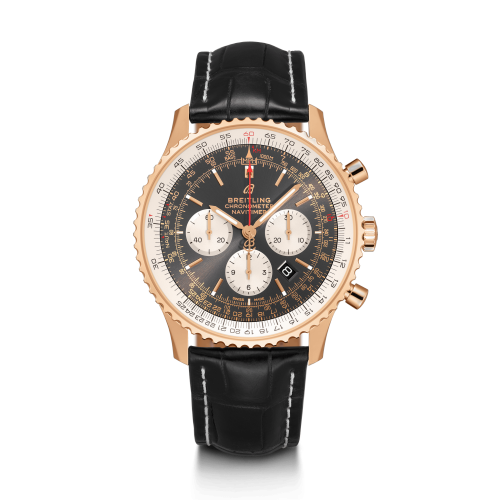 Navitimer 1 B01 Chronograph 46 Red Gold / Anthracite / Croco / Folding
