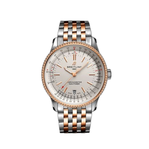 Navitimer 1 38 Automatic Stainless Steel / Red Gold / Silver / Bracelet