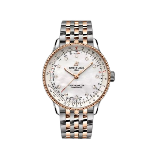Navitimer Automatic 36 Stainless Steel - Red Gold / MOP / Bracelet