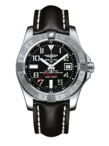 Avenger II GMT Stainless Steel / Volcano Black / Calf