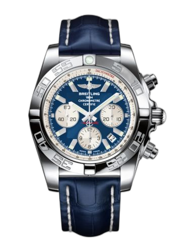 Chronomat 44 Stainless Steel / Blue / Croco