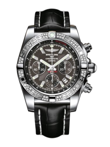 Chronomat 44 Stainless Steel / Diamond / Carbon Black / Croco