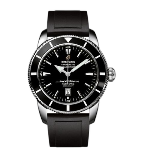 Superocean Heritage 46 Stainless Steel / Black / Black / Rubber