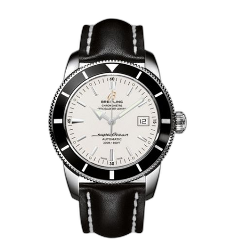 Superocean Heritage 42 Stainless Steel / Black / Stratus Silver / Calf