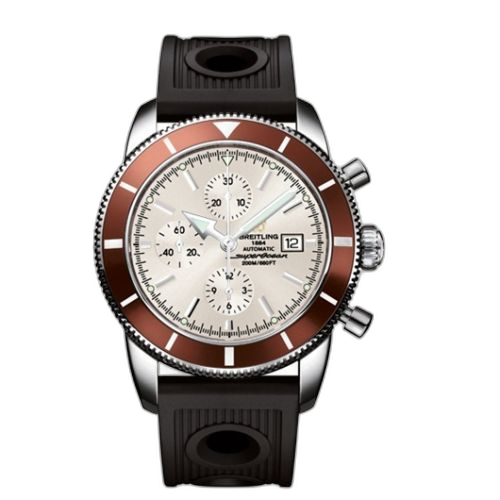 Superocean Heritage 46 Chronograph Stainless Steel / Bronze / Stratus Silver / Rubber