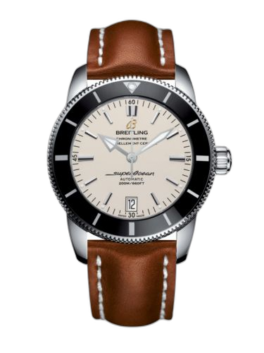 Superocean Heritage II 42 Stainless Steel / Black / Silver / Calf / Pin