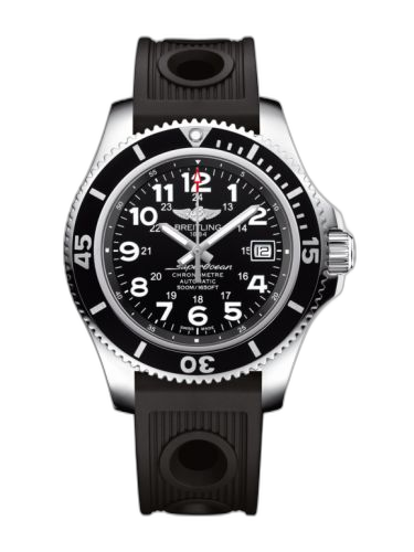 Superocean II 42 Stainless Steel / Volcano Black / Rubber