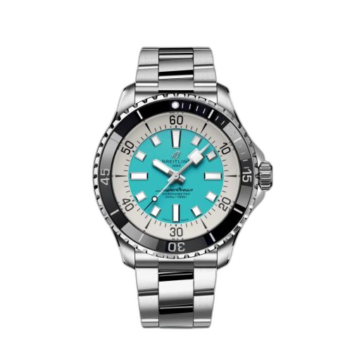 SuperOcean Automatic 44 Stainless Steel / Turquoise / Bracelet