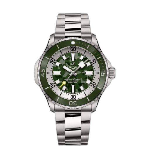 SuperOcean Automatic 46 Super Diver Titanium / Green Camouflage / Bracelet