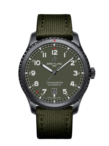 Aviator 8 Automatic 41 Blacksteel / Curtiss Warhawk / Canvas / Folding
