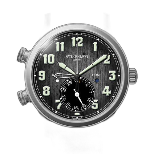 Calatrava Pilot Travel Time 5524 Titanium / Black