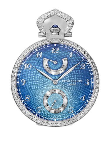 Pocket Watch Lepine Power Reserve White Gold / Kingfisher